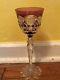 Vintage VAL ST LAMBERT various colors Crystal Wine Water Goblet, EXCELLENT