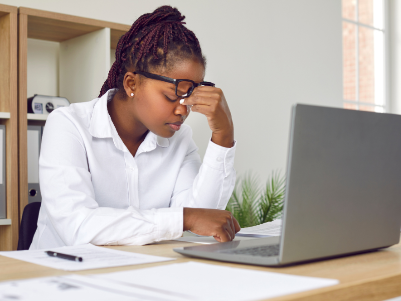 blogging eye strain