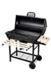 SunJas Barbacoas de Carbón Parrilla con Ruedas para Jardín Exterior BBQ con Soportes Facil...